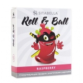 Стимулирующий презерватив-насадка Roll   Ball Raspberry - Sitabella - купить с доставкой в Новомосковске
