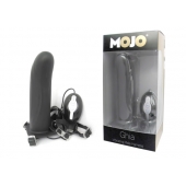 Черный страпон с вибратором Mojo Ghia - Seven Creations - купить с доставкой в Новомосковске