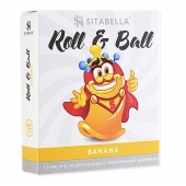Стимулирующий презерватив-насадка Roll   Ball Banana - Sitabella - купить с доставкой в Новомосковске