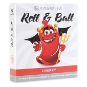 Стимулирующий презерватив-насадка Roll   Ball Cherry - Sitabella - купить с доставкой в Новомосковске
