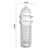 Закрытая прозрачная насадка Crystal sleeve - 14,2 см. - Erowoman-Eroman - в Новомосковске купить с доставкой