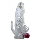 Закрытая прозрачная вибронасадка на пенис Crystal Sleeve Vibe - Erowoman-Eroman - в Новомосковске купить с доставкой