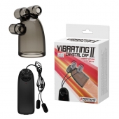 Дымчатая насадка-мастурбатор с вибрацией Vibrating Crystal Cap II - Baile - в Новомосковске купить с доставкой