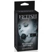 Черный кляп с дырочками Breathable Ball Gag - Pipedream - купить с доставкой в Новомосковске