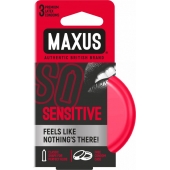 Ультратонкие презервативы в железном кейсе MAXUS Sensitive - 3 шт. - Maxus - купить с доставкой в Новомосковске