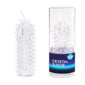 Закрытая рельефная насадка Crystal sleeve с усиками - 12 см. - Erowoman-Eroman - в Новомосковске купить с доставкой