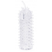 Закрытая рельефная насадка Crystal sleeve с усиками - 12 см. - Erowoman-Eroman - в Новомосковске купить с доставкой