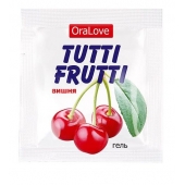 Пробник гель-смазки Tutti-frutti с вишнёвым вкусом - 4 гр. - Биоритм - купить с доставкой в Новомосковске