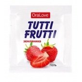 Пробник гель-смазки Tutti-frutti с земляничным вкусом - 4 гр. - Биоритм - купить с доставкой в Новомосковске
