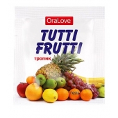 Пробник гель-смазки Tutti-frutti со вкусом тропических фруктов - 4 гр. - Биоритм - купить с доставкой в Новомосковске