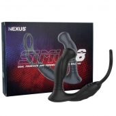 Черная анальная пробка NEXUS SIMUL8 с фиксацией на теле кольцами - Nexus Range - в Новомосковске купить с доставкой