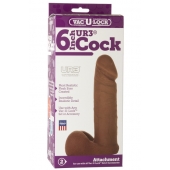 Насадка-мулат для трусиков Vac-U-Lock 6  ULTRASKYN Cock - 17,3 см. - Doc Johnson - купить с доставкой в Новомосковске