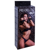 Черные кожаные наручники Naila - Rebelts - купить с доставкой в Новомосковске