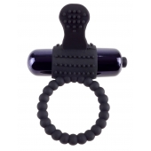 Черное эрекционное виброкольцо Vibrating Silicone Super Ring - Pipedream - в Новомосковске купить с доставкой