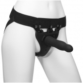 Черный полый вибрострапон Body Extensions BE Aroused - 17,78 см. - Doc Johnson - купить с доставкой в Новомосковске