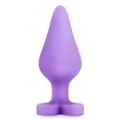 Фиолетовая анальная пробка Naughty Candy Heart Do Me Now - 8,9 см. - Blush Novelties - купить с доставкой в Новомосковске
