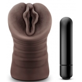 Коричневый мастурбатор-вагина Alexis - Blush Novelties - в Новомосковске купить с доставкой