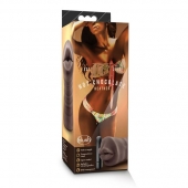 Коричневый мастурбатор-ротик Heather - Blush Novelties - в Новомосковске купить с доставкой