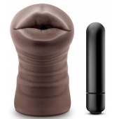Коричневый мастурбатор-ротик Heather - Blush Novelties - в Новомосковске купить с доставкой
