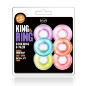 Набор из 6 эрекционных колец King of the Ring - Blush Novelties - в Новомосковске купить с доставкой