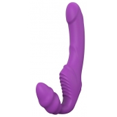 Фиолетовый безремневой вибрострапон DOUBLE DIPPER - Dream Toys - купить с доставкой в Новомосковске