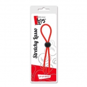 Красное эрекционное лассо с одной бусиной-утяжкой STRETCHY THIN LASSO - Dream Toys - в Новомосковске купить с доставкой
