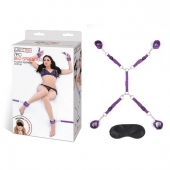 Фиолетовый набор фиксаций на кровати Classic Bedspreader - Lux Fetish - купить с доставкой в Новомосковске