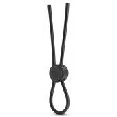 Черное силиконовое лассо на пенис SILICONE LOOP COCK RING - Blush Novelties - в Новомосковске купить с доставкой