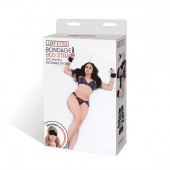 Чёрные манжеты для фиксации на кровати Bondage Bed Strap - Lux Fetish - купить с доставкой в Новомосковске