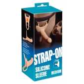 Силиконовый полый страпон на ремнях Silicone Strap-on - 16 см. - Orion - купить с доставкой в Новомосковске