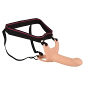 Силиконовый полый страпон на ремнях Silicone Strap-on - 16 см. - Orion - купить с доставкой в Новомосковске