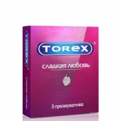 Презервативы Torex  Сладкая любовь  с ароматом клубники - 3 шт. - Torex - купить с доставкой в Новомосковске