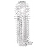 Закрытая прозрачная насадка на пенис с шипиками Nubby Sleeve - 14,5 см. - Chisa - в Новомосковске купить с доставкой