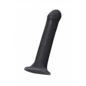 Черный фаллос на присоске Silicone Bendable Dildo L - 19 см. - Strap-on-me - купить с доставкой в Новомосковске