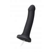 Черный фаллос с имитацией эякуляции Silicon Cum Dildo L - 19,6 см. - Strap-on-me - купить с доставкой в Новомосковске