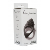 Черное эрекционное виброкольцо Pure Passion Sunset - Lola Games - в Новомосковске купить с доставкой