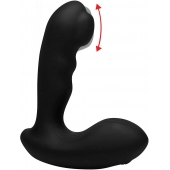Черный стимулятор простаты Alpha-Pro 7X P-Milker Silicone Prostate Stimulator with Milking Bead - XR Brands - в Новомосковске купить с доставкой