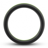 Черно-зеленое эрекционное кольцо Silicone Go Pro Cock Ring - Blush Novelties - в Новомосковске купить с доставкой
