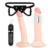Регулируемые трусики с 2 насадками - 16 и 15 см. - Lux Fetish - купить с доставкой в Новомосковске