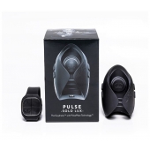 Темно-серый инновационный мужской осциллятор PULSE SOLO LUX с пультом ДУ - Hot Octopuss - в Новомосковске купить с доставкой
