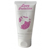 Лубрикант на водной основе с ароматом малины Love Protection Raspberry - 50 мл. - Lola Games - купить с доставкой в Новомосковске