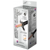 Пояс-трусики с насадкой Glamour Silver - 15,5 см. - LOVETOY (А-Полимер) - купить с доставкой в Новомосковске