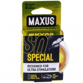 Презервативы с точками и рёбрами в пластиковом кейсе MAXUS Special - 3 шт. - Maxus - купить с доставкой в Новомосковске