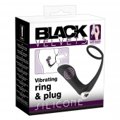 Черное эрекционное кольцо с анальной вибропробкой Vibrating Ring   Plug - Orion - в Новомосковске купить с доставкой