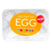 Набор из 6 мастурбаторов Tenga EGG Easy Beat с различным рельефом - Tenga - в Новомосковске купить с доставкой