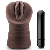 Коричневый мастурбатор-вагина Hot Chocolate Brianna - Blush Novelties - в Новомосковске купить с доставкой