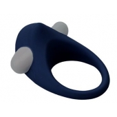 Гладкое синее эрекционное виброкольцо STIMU RING - Dream Toys - в Новомосковске купить с доставкой