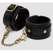 Черные оковы на ноги Bound to You Faux Leather Ankle Cuffs - Fifty Shades of Grey - купить с доставкой в Новомосковске