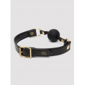 Черный кляп-шар Bound to You Faux Leather Ball Gag - Fifty Shades of Grey - купить с доставкой в Новомосковске