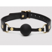 Черный кляп-шар Bound to You Faux Leather Ball Gag - Fifty Shades of Grey - купить с доставкой в Новомосковске